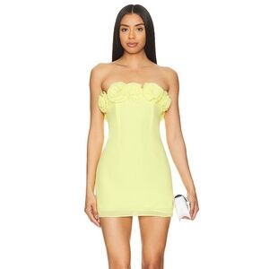 Lovers and Friends Jemma Mini Dress Yellow - Size Small